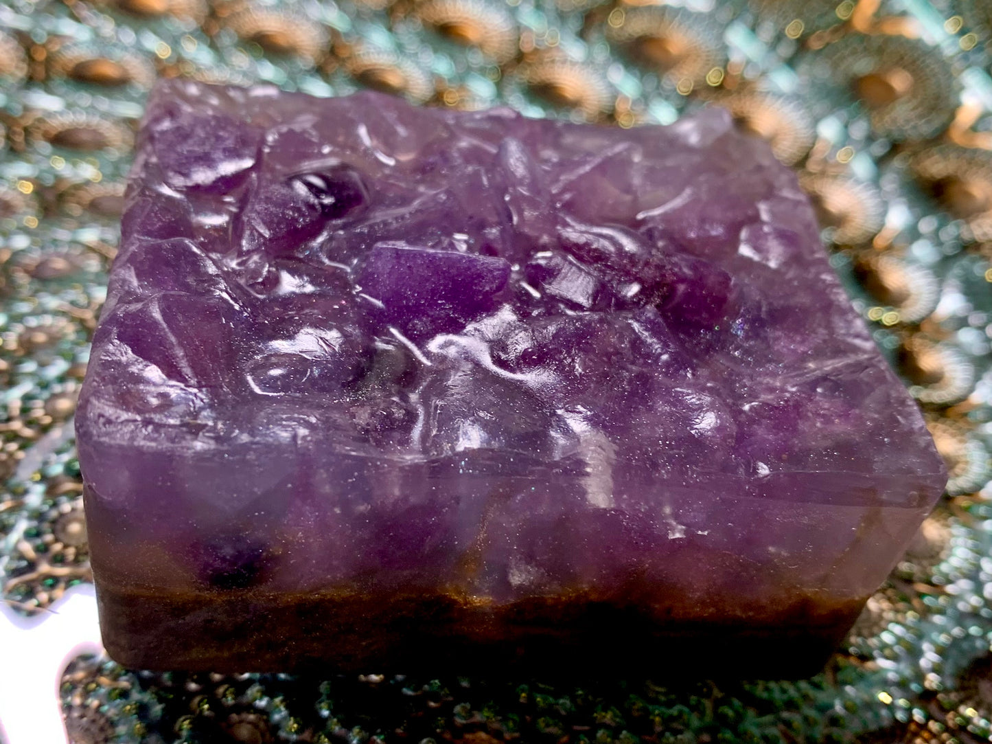 Geode Bar Soap with Genuine Gemstones!