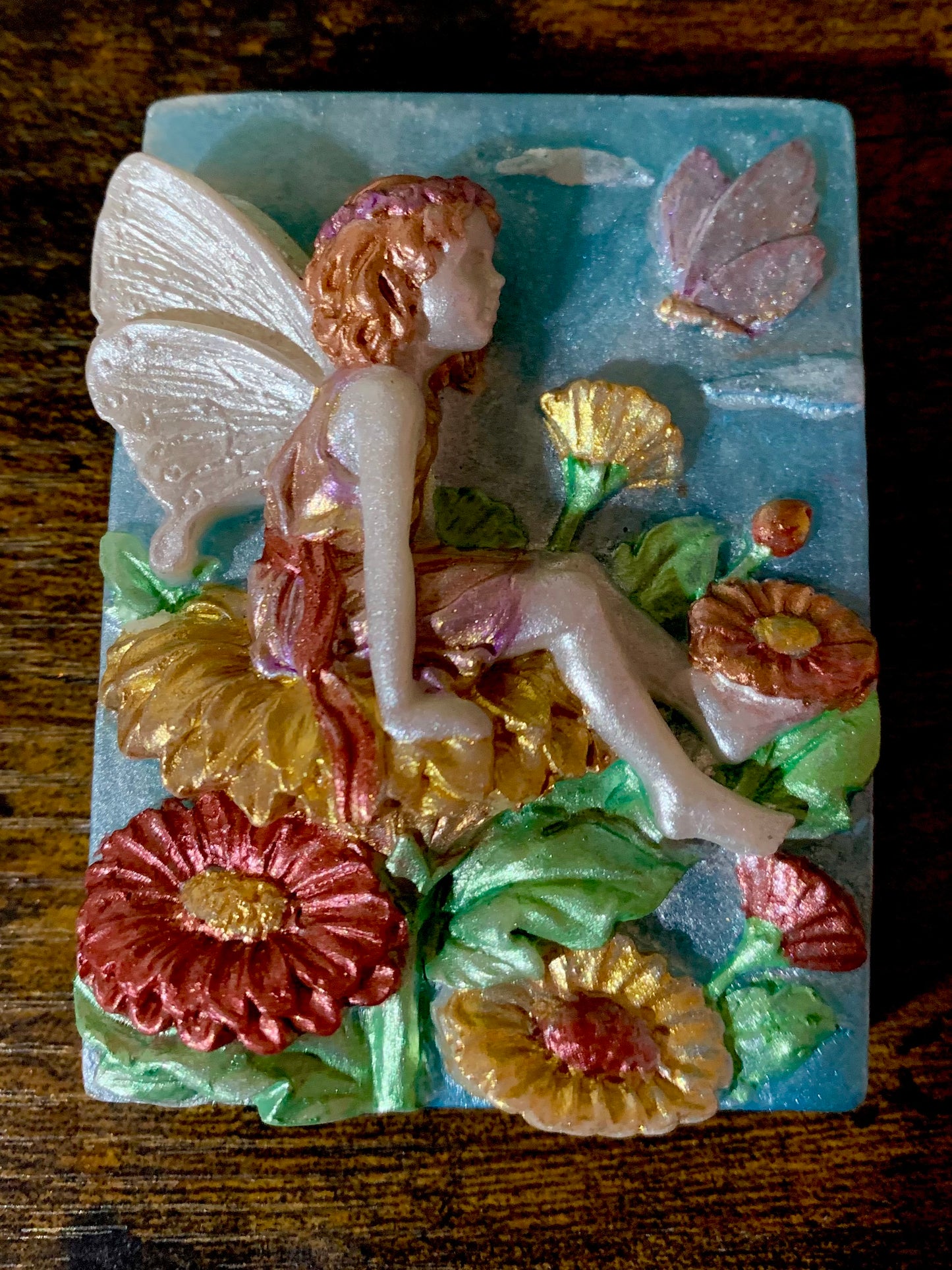 Hoppy Fairy’s Garden “Elise” Handpainted Bar Soap
