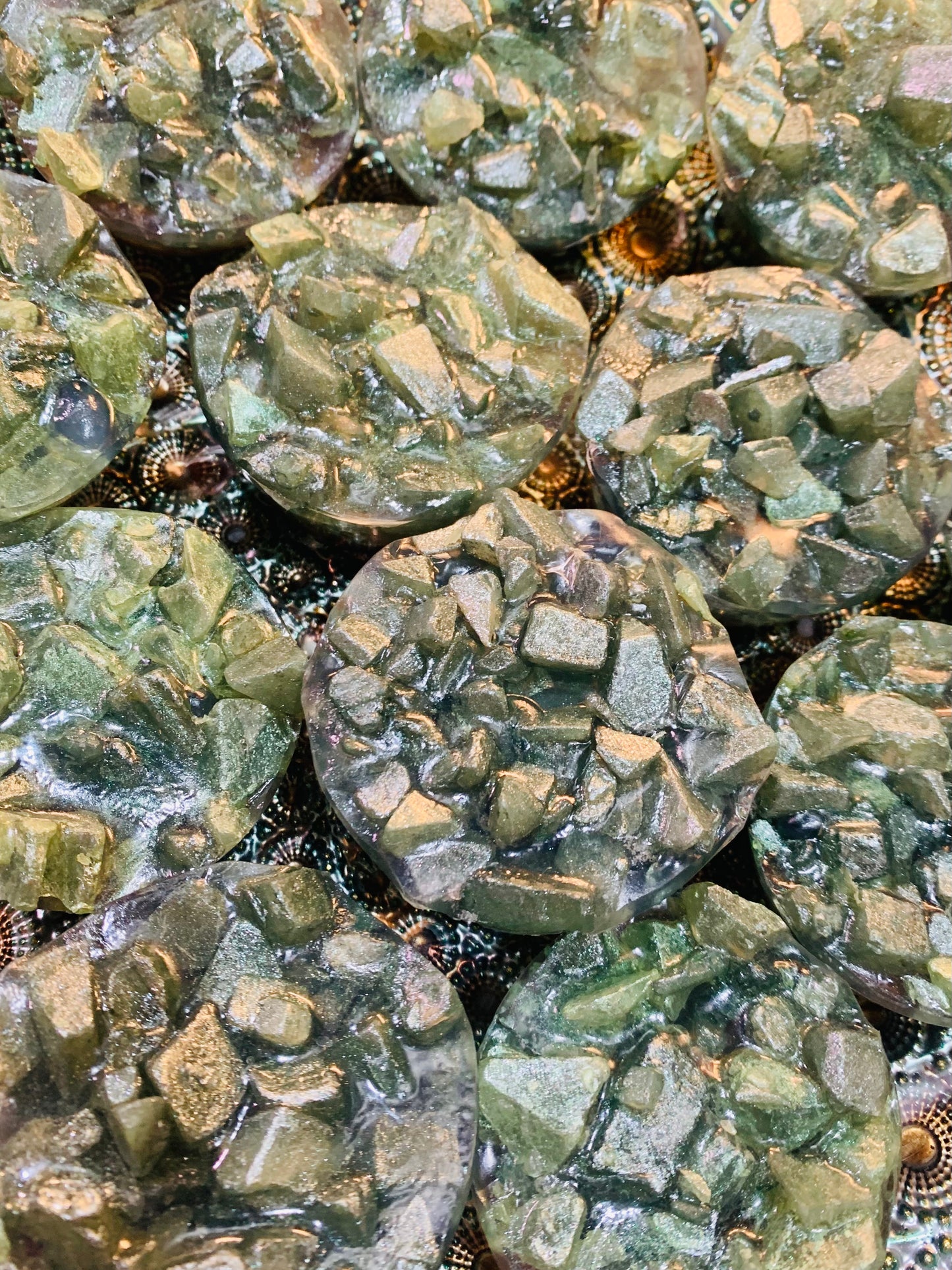 Lavender & Wintergreen Emerald Geode Bar Soap