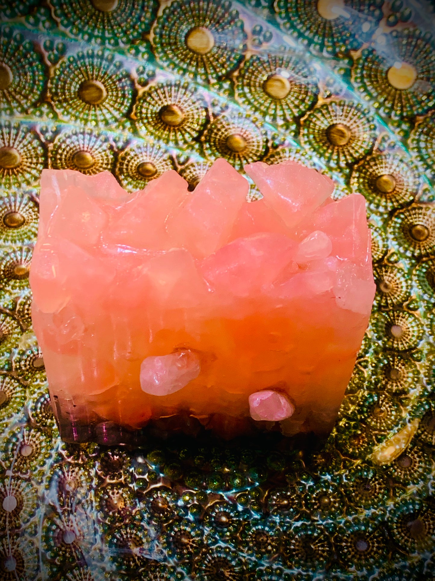 Genuine Rose Quartz Geode Bar Soap