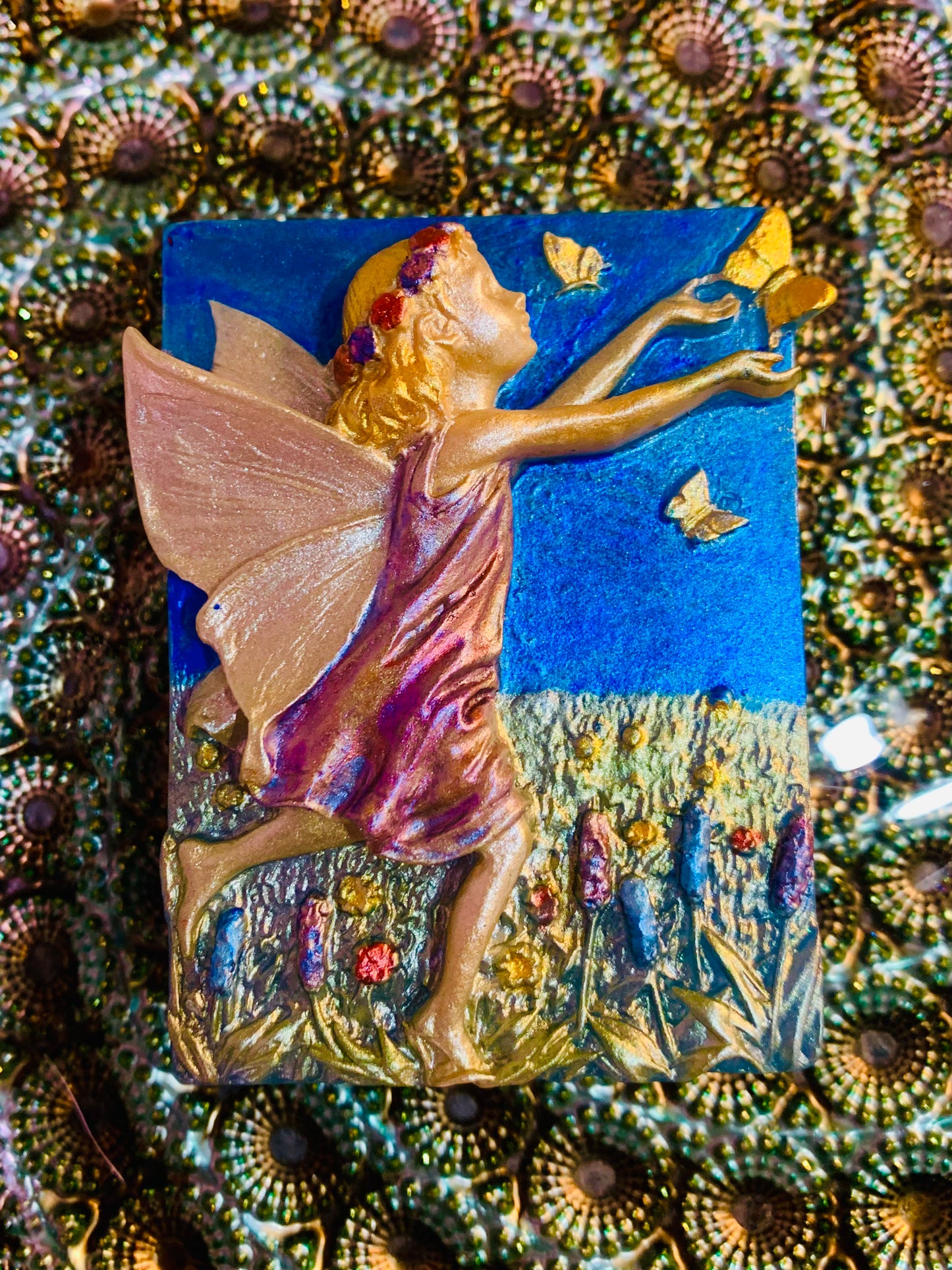 Hoppy Fairy’s Garden “Selene” Handpainted Bar Soap