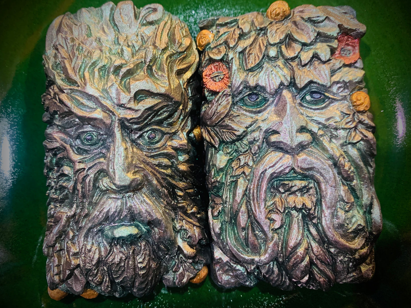 Green Man Hand-painted Bar Soap