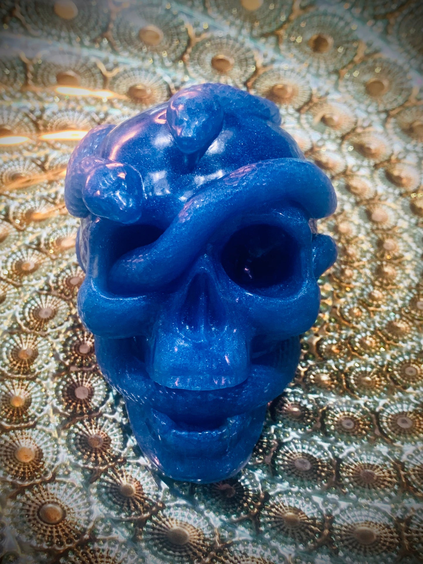 Deluxe Hand Painted Snakes & Skull Bar Soap