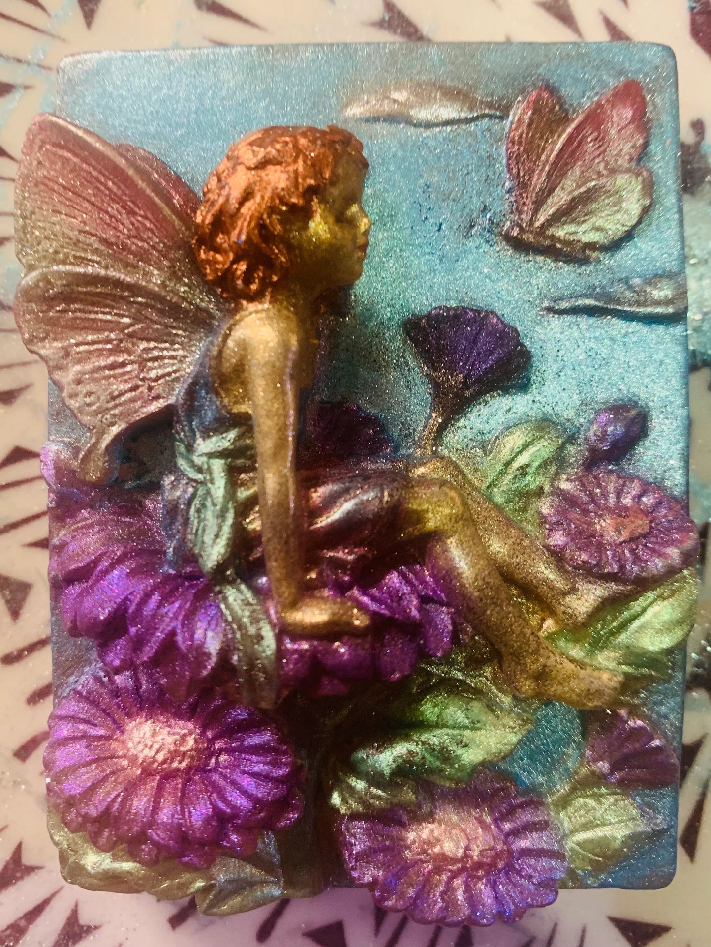 Hoppy Fairy’s Garden “Elise” Handpainted Bar Soap