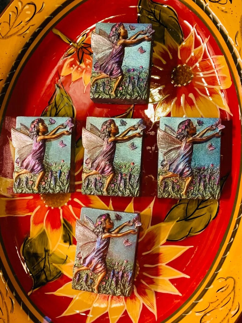 Hoppy Fairy’s Garden “Selene” Handpainted Bar Soap