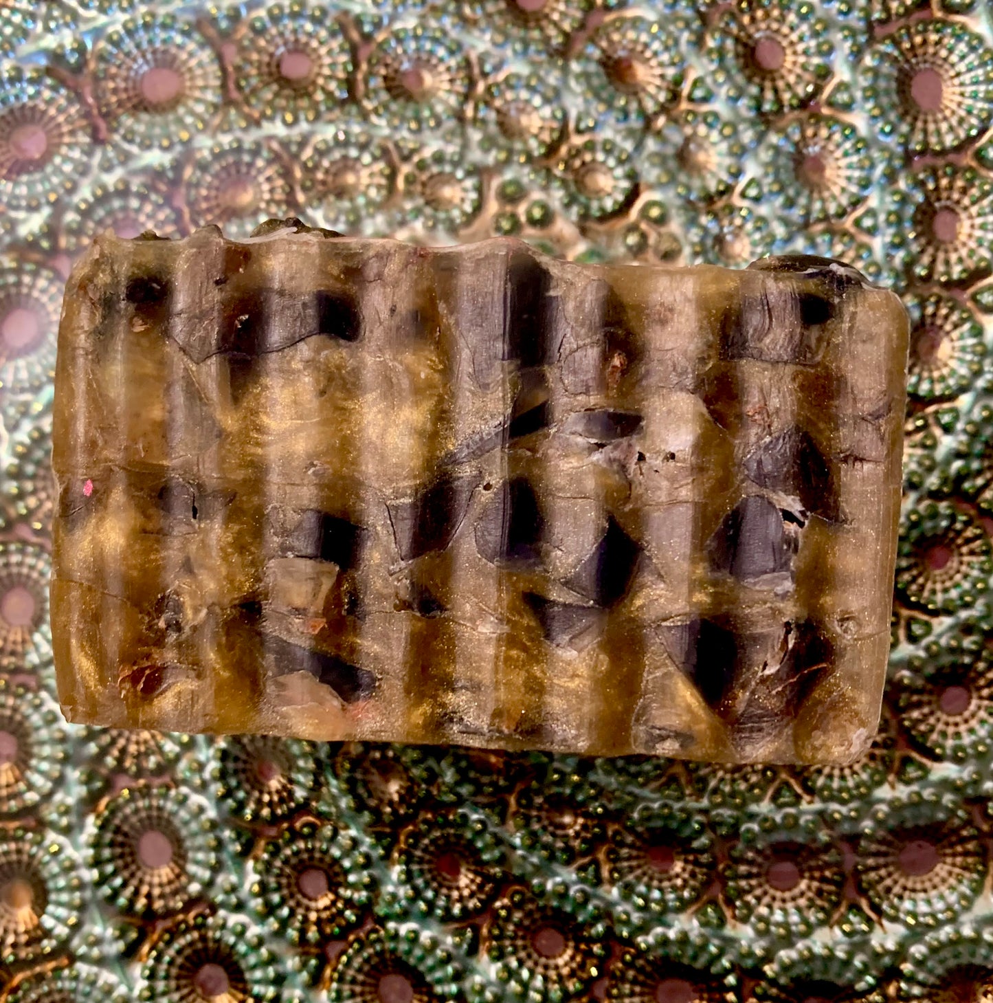 Palo Santo & White Sage Soap with Genuine Obsidian Stones