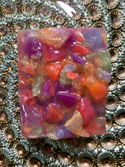 Geode Bar Soap with Genuine Gemstones!