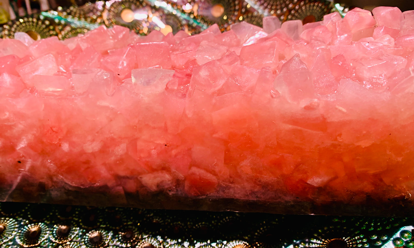 Genuine Rose Quartz Cast Geode XL Bar Soap