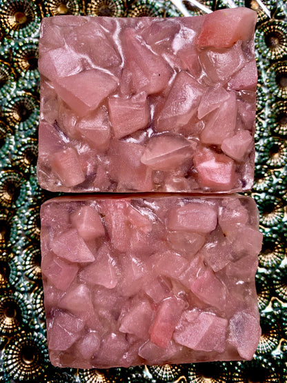 Geode Bar Soap with Genuine Gemstones!