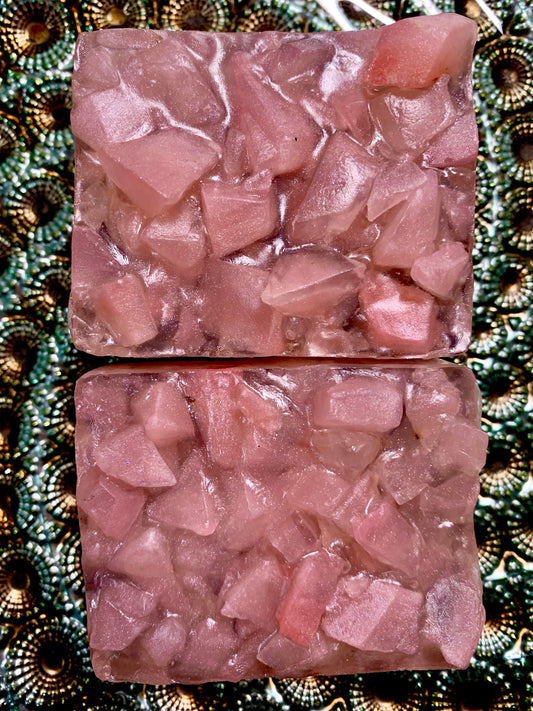 Geode Bar Soap with Genuine Gemstones!