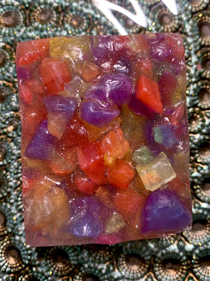 Geode Bar Soap with Genuine Gemstones!