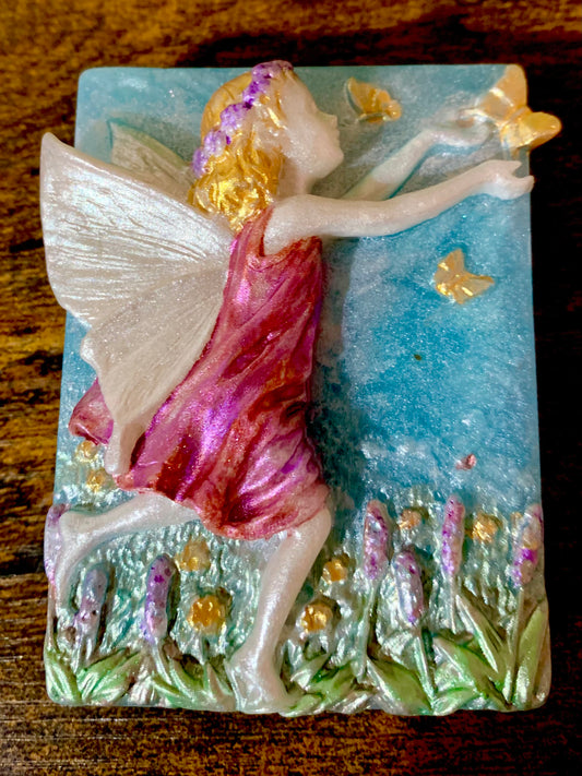 Hoppy Fairy’s Garden “Selene” Handpainted Bar Soap