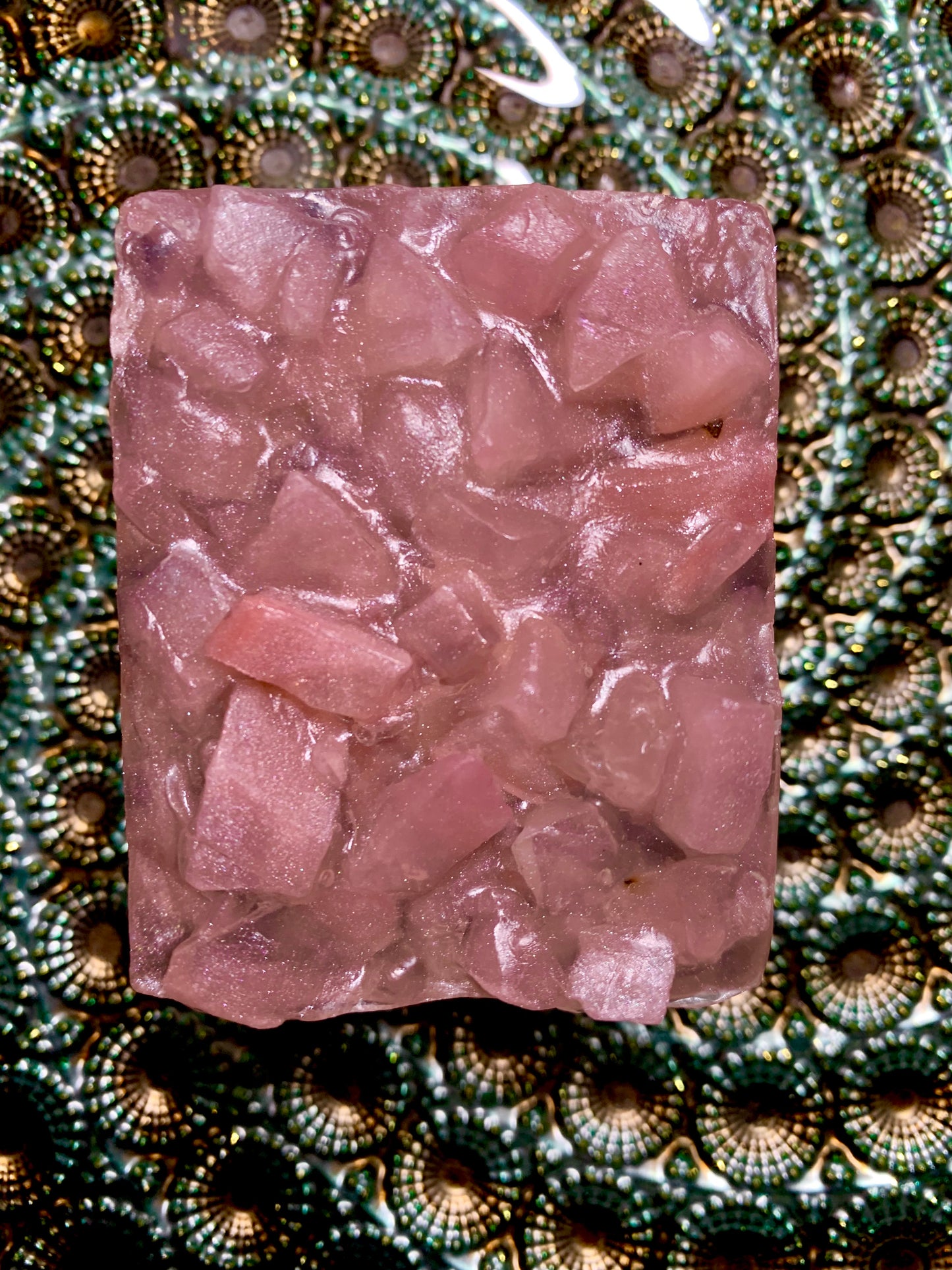 Geode Bar Soap with Genuine Gemstones!