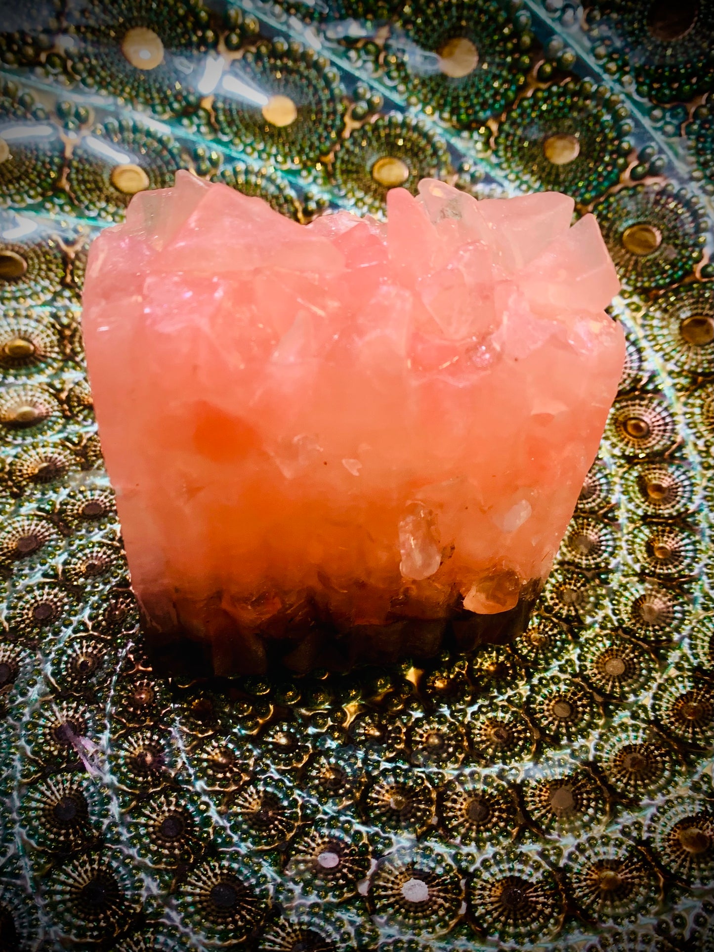 Genuine Rose Quartz Cast Geode XL Bar Soap