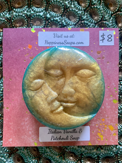 Hand Painted Sun and Moon Bar Soap
