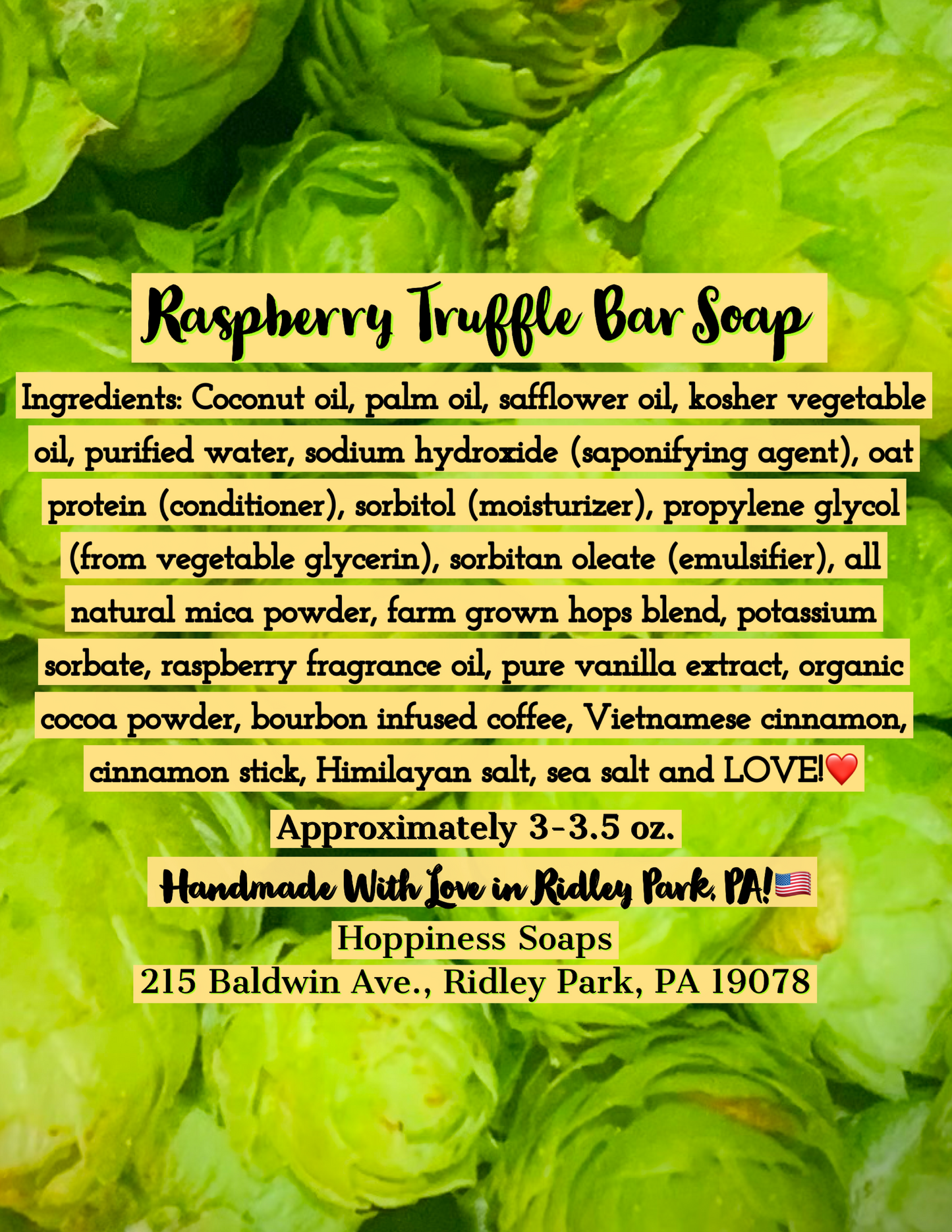 Hoppy Raspberry Truffle Exfoliating Bar Soap