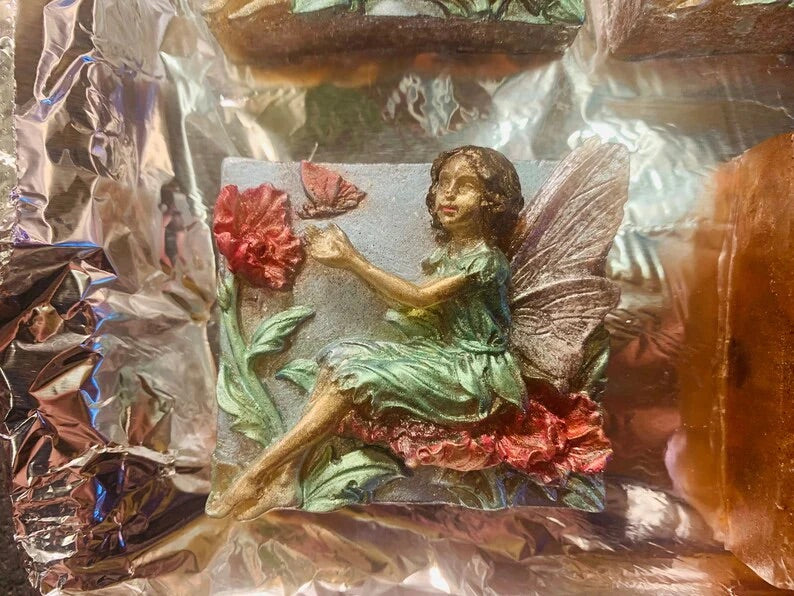 *Hoppy Fairy’s Garden “Krista” Patchouli and Warm Vanilla Handpainted Bar Soap